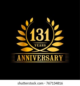 131 years anniversary logo template.