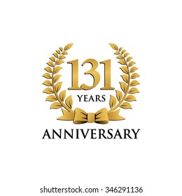 131 years anniversary wreath ribbon logo 