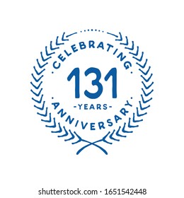 131 years design template. 1231st vector and illustration.