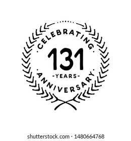 131 years design template. 131st vector and illustration.