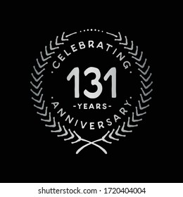 Plantilla de diseño de 131 años. Logo 131. Vector e ilustración.