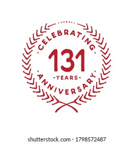 131 years design template. 131st logo. Vector and illustration.