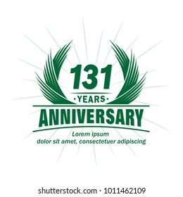 131 years vector and illustration template.