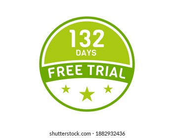 132 days free trial. 132 day Free trial badges