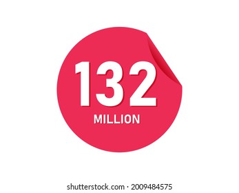 132 million texts on the white background