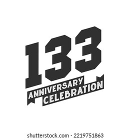 133 Anniversary Celebration greetings card,  133rd years anniversary