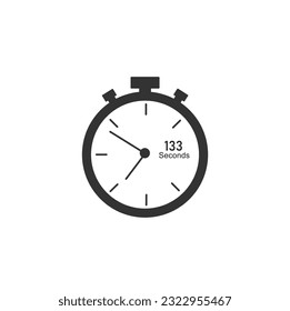 133 seconds timer Clocks, Timer 133 sec icon.