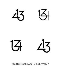 134 Nummerierung Logo Design Template 