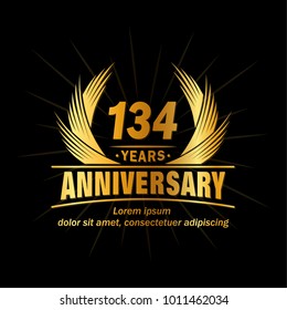 134 years vector and illustration template.