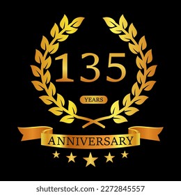 Ilustración del logotipo del 135 aniversario. adecuado para usted