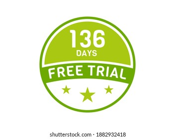 136 days free trial. 136 day Free trial badges