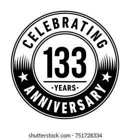 137 years anniversary logo template. Vector and illustration.