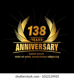 138 years vector and illustration template.