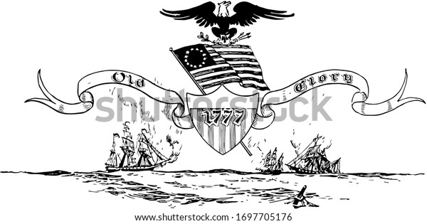 13star Betsy Ross Flag United States Stock Vector (Royalty Free ...