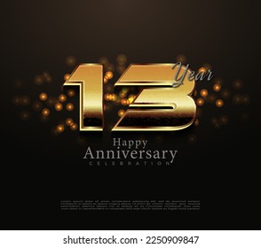 13th anniversary with large colored combination numbers.