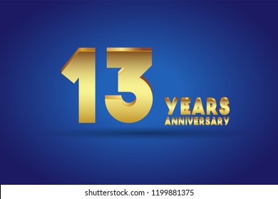 13th Anniversary numbers. background for anniversary
