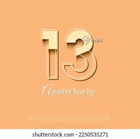 13th anniversary on a clean background.