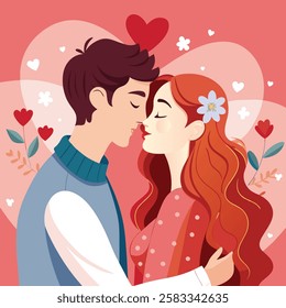 13th February kiss Day Vector