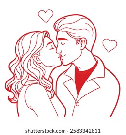 13th February kiss Day Vector