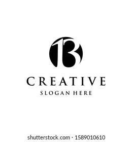  13/thirteen Modern Circle Business Media Abstract Logo