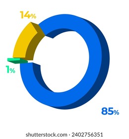 14 85 1 3d donut pie chart illustration eps vector 