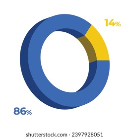 14 86 3d donut pie chart illustration eps vector 