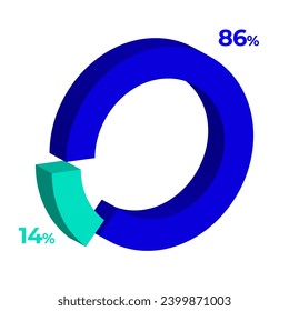 14 86 3d donut pie chart illustration eps vector 