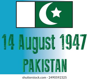 14 agosto 1947 en diseño y Bandera en diseño