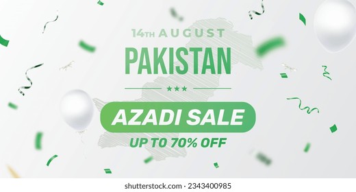 14 AUGUST  PAKISTAN INDEPENDENCE DAY 2023 SALE BANNER,AZADI SALE,UP TO 70% OFF,76 ANNIVERSARY OF PAKISTAN,WEB BANNER,SOCIAL MEDIA POSTER