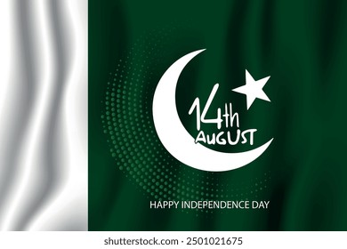 14 August, Pakistan Unabhängigkeitstag , Design-Illustration , HAPPY INDEPENDENCE DAY Vektor Design , pakistanische Flagge 
