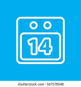 14 date calendar icon illustration isolated vector sign symbol