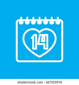 14 date icon illustration isolated vector sign symbol