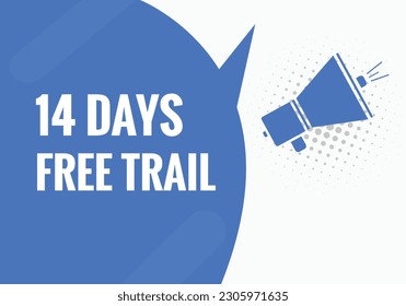 14 days Free trial Banner Design. 14 day free banner background