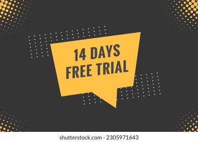 14 days Free trial Banner Design. 14 day free banner background