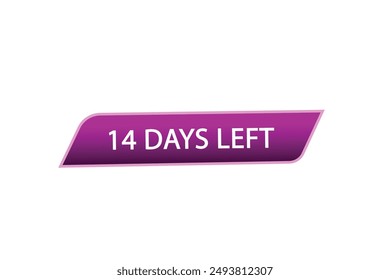 14 days left, icon, stile, timer, countdown, clock, time,  background, template, 14 days left countdown, sticker, left banner, business, sale, label button
