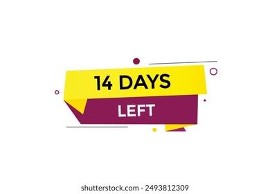 14 días left, icon, stile, timer, cuenta atrás, clock, time, background, Plantilla, 14 días left Countdown, sticker, Anuncio izquierdo, negocio, venta, label Botón
