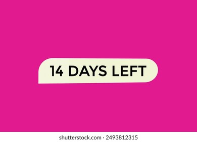 14 days left, icon, stile, timer, countdown, clock, time,  background, template, 14 days left countdown, sticker, left banner, business, sale, label button
