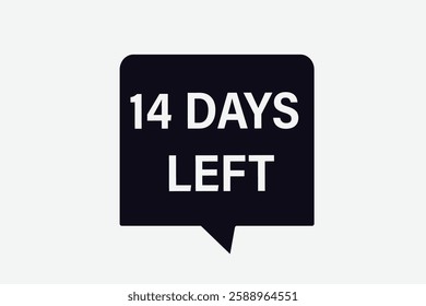 14 days left, sale countdown vector symbol, clock, time,  background, template 14 days left go, countdown, sticker, left banner, business, sale, label button
