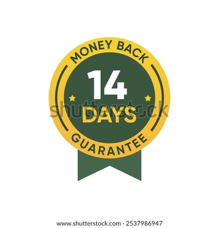 14 days money back guarantee Badge Stamp Sign illustration Vector design