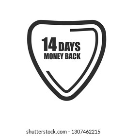 14 Days Money Back Shield.Designed for your web site design, logo, app, UI