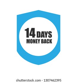14 Days Money Back Shield.Designed for your web site design, logo, app, UI