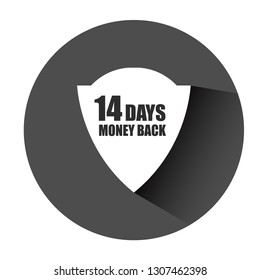 14 Days Money Back Shield.Designed for your web site design, logo, app, UI