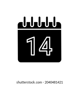 14 Days of Self Quarantine icon in vector. Logotype