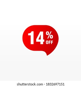 14 descuento, distintivos de vectores de venta para etiquetas, , pegatinas, banners, etiquetas, etiquetas, etiquetas web, nueva oferta. Banner de signo de origami de descuento