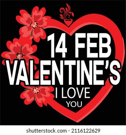 14 FEB Valentine's Day Vector