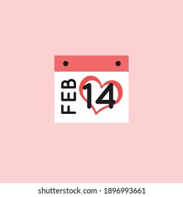 A 14 february calendar planning, valentine for poster, brochure, card invitation, and many more vector valentine design.