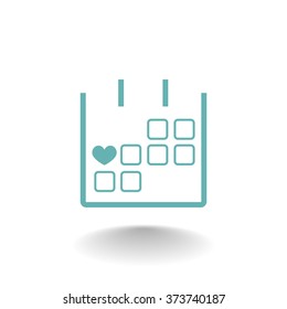 14 February calendar simple icon