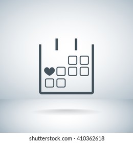 14 February calendar simple icon