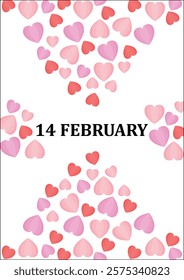 14 february colorful valentine heart background