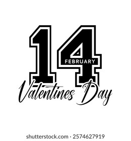 14 february happy valentine day design vector.